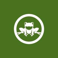 grüner Frosch-Symbol und Symbol-Vektor-Illustration vektor