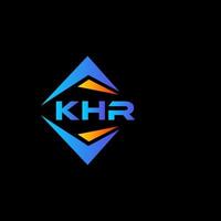 khr abstrakt Technologie Logo Design auf schwarz Hintergrund. khr kreativ Initialen Brief Logo Konzept. vektor