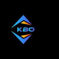 kbo abstrakt teknologi logotyp design på svart bakgrund. kbo kreativ initialer brev logotyp begrepp. vektor