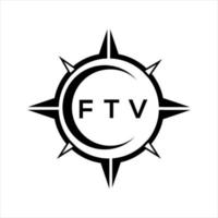 ftv abstrakt Technologie Kreis Rahmen Logo Design auf Weiß Hintergrund. ftv kreativ Initialen Brief Logo. vektor