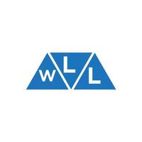 lwl abstrakt första logotyp design på vit bakgrund. lwl kreativ initialer brev logotyp begrepp. vektor