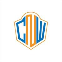 cnw abstrakt monogram skydda logotyp design på vit bakgrund. cnw kreativ initialer brev logotyp. vektor