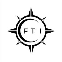 fti abstrakt Technologie Kreis Rahmen Logo Design auf Weiß Hintergrund. fti kreativ Initialen Brief Logo. vektor