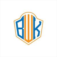 bwk abstrakt Monogramm Schild Logo Design auf Weiß Hintergrund. bwk kreativ Initialen Brief Logo. vektor