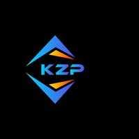 kzp abstrakt teknologi logotyp design på svart bakgrund. kzp kreativ initialer brev logotyp begrepp. vektor