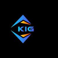 kig abstrakt Technologie Logo Design auf schwarz Hintergrund. kig kreativ Initialen Brief Logo Konzept. vektor