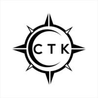 ctk abstrakt Technologie Kreis Rahmen Logo Design auf Weiß Hintergrund. ctk kreativ Initialen Brief Logo. vektor