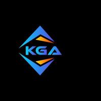 kga abstrakt teknologi logotyp design på svart bakgrund. kga kreativ initialer brev logotyp begrepp. vektor
