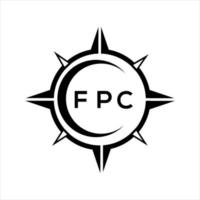 fpc abstrakt Technologie Kreis Rahmen Logo Design auf Weiß Hintergrund. fpc kreativ Initialen Brief Logo. vektor