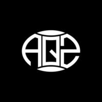 aqz abstrakt monogram cirkel logotyp design på svart bakgrund. aqz unik kreativ initialer brev logotyp. vektor