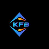 kfb abstrakt teknologi logotyp design på svart bakgrund. kfb kreativ initialer brev logotyp begrepp. vektor