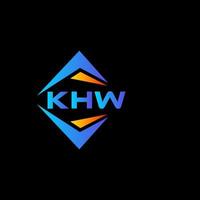 khw abstrakt teknologi logotyp design på svart bakgrund. khw kreativ initialer brev logotyp begrepp. vektor