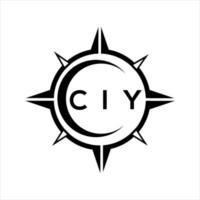 Stadt abstrakt Technologie Kreis Rahmen Logo Design auf Weiß Hintergrund. Stadt kreativ Initialen Brief Logo. vektor