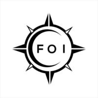 foi abstrakt teknologi cirkel miljö logotyp design på vit bakgrund. foi kreativ initialer brev logotyp. vektor