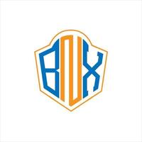 bnx abstrakt monogram skydda logotyp design på vit bakgrund. bnx kreativ initialer brev logotyp. vektor