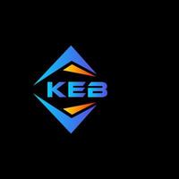 keb abstrakt Technologie Logo Design auf schwarz Hintergrund. keb kreativ Initialen Brief Logo Konzept. vektor