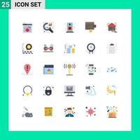 uppsättning av 25 modern ui ikoner symboler tecken för Hem energi audio eco ta bort redigerbar vektor design element