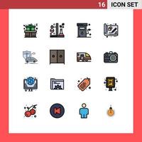 uppsättning av 16 modern ui ikoner symboler tecken för aning förslag energi företag station redigerbar kreativ vektor design element