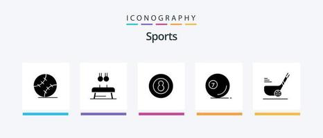Sport Glyphe 5 Symbol Pack einschließlich Golf. Sport. Sport. Snooker. Schwimmbad. kreativ Symbole Design vektor
