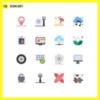16 kreativ ikoner modern tecken och symboler av investering inbjudan semester firande ljud redigerbar packa av kreativ vektor design element