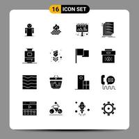 16 kreativ Symbole modern Zeichen und Symbole von Tasche Dateien Sicherheit kompilieren Code editierbar Vektor Design Elemente