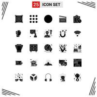 25 kreativ Symbole modern Zeichen und Symbole von in Verbindung gebracht machen W-lan Aufgaben USA editierbar Vektor Design Elemente