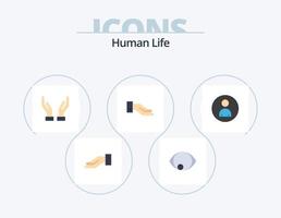 mänsklig platt ikon packa 5 ikon design. . mänsklig. . människor vektor