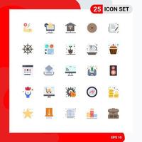 25 kreativ Symbole modern Zeichen und Symbole von Vertrag Essen Dienstleistungen Dessert Signal editierbar Vektor Design Elemente