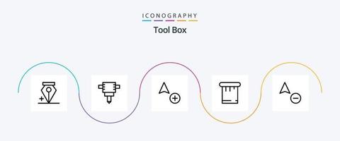 Werkzeuge Linie 5 Symbol Pack einschließlich . Kitt. Mauszeiger vektor