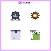 4 kreativ Symbole modern Zeichen und Symbole von Star Rad Briefmarke Ausrüstung Box editierbar Vektor Design Elemente