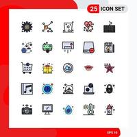 25 kreativ ikoner modern tecken och symboler av fest ballong dna fest dryck redigerbar vektor design element