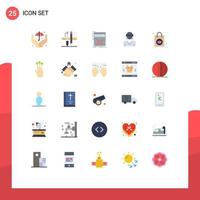 eben Farbe Pack von 25 Universal- Symbole von Frau Wirklichkeit Marketing Bewegung Webseite editierbar Vektor Design Elemente