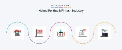 nackt Politik und Fintech Industrie eben 5 Symbol Pack einschließlich Wahl. Abstimmung. fallen. treffen. Debatte vektor