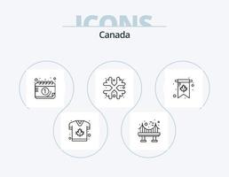 kanada linje ikon packa 5 ikon design. inbjudan. sten. snö. inföding. inuit vektor