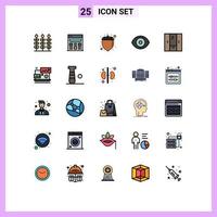 25 kreativ ikoner modern tecken och symboler av garderob möbel nöt skåp vetenskap redigerbar vektor design element