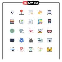 modern einstellen von 25 eben Farben Piktogramm von Straßenbahn Emoji Finger Smiley Gesichter Paar editierbar Vektor Design Elemente