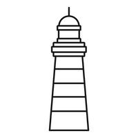 Ozean-Leuchtturm-Symbol, Umrissstil vektor