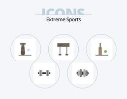 Sport eben Symbol Pack 5 Symbol Design. . Sport. Spiel. Kricket. Rennen vektor