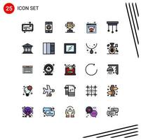 25 kreativ ikoner modern tecken och symboler av Bank Hem framsteg dekorationer webb redigerbar vektor design element