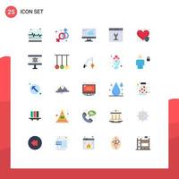 25 kreativ ikoner modern tecken och symboler av hjärta sjukdom hälsa vård övervaka miljö gränssnitt redigerbar vektor design element