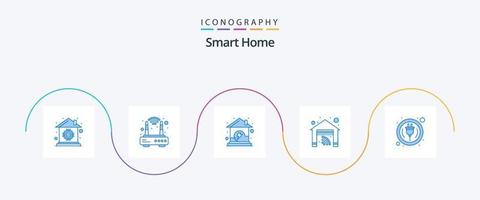 smart Hem blå 5 ikon packa Inklusive smart. Hem. Hem. smart. Hem vektor