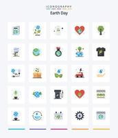 kreativ Erde Tag 25 eben Symbol Pack eine solche wie grün. Erde Tag. Handy, Mobiltelefon. Tag. Welt vektor