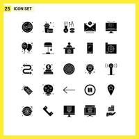 25 kreativ ikoner modern tecken och symboler av motor meddelande skönhet post e-post redigerbar vektor design element