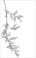 ritad för hand löv illustration för social media natur bakgrund marknadsföring vektor