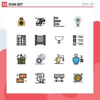 16 kreativ Symbole modern Zeichen und Symbole von Geschäft Innovation Finanzen Idee Birne editierbar kreativ Vektor Design Elemente
