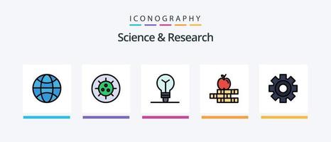 vetenskap linje fylld 5 ikon packa Inklusive . leksak. ufo. vetenskap. kreativ ikoner design vektor
