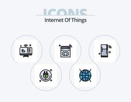 internet av saker linje fylld ikon packa 5 ikon design. wifi. internet av saker. smart. wifi. internet av saker vektor