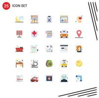 eben Farbe Pack von 25 Universal- Symbole von Harmonie Code kreativ schau Browser editierbar Vektor Design Elemente