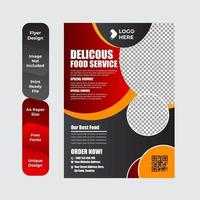 leckeres Essen Broschüre oder Flyer Design vektor