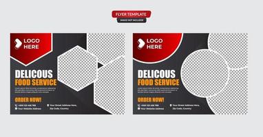 Restaurant Fast-Food-Flyer Design-Vorlage vektor